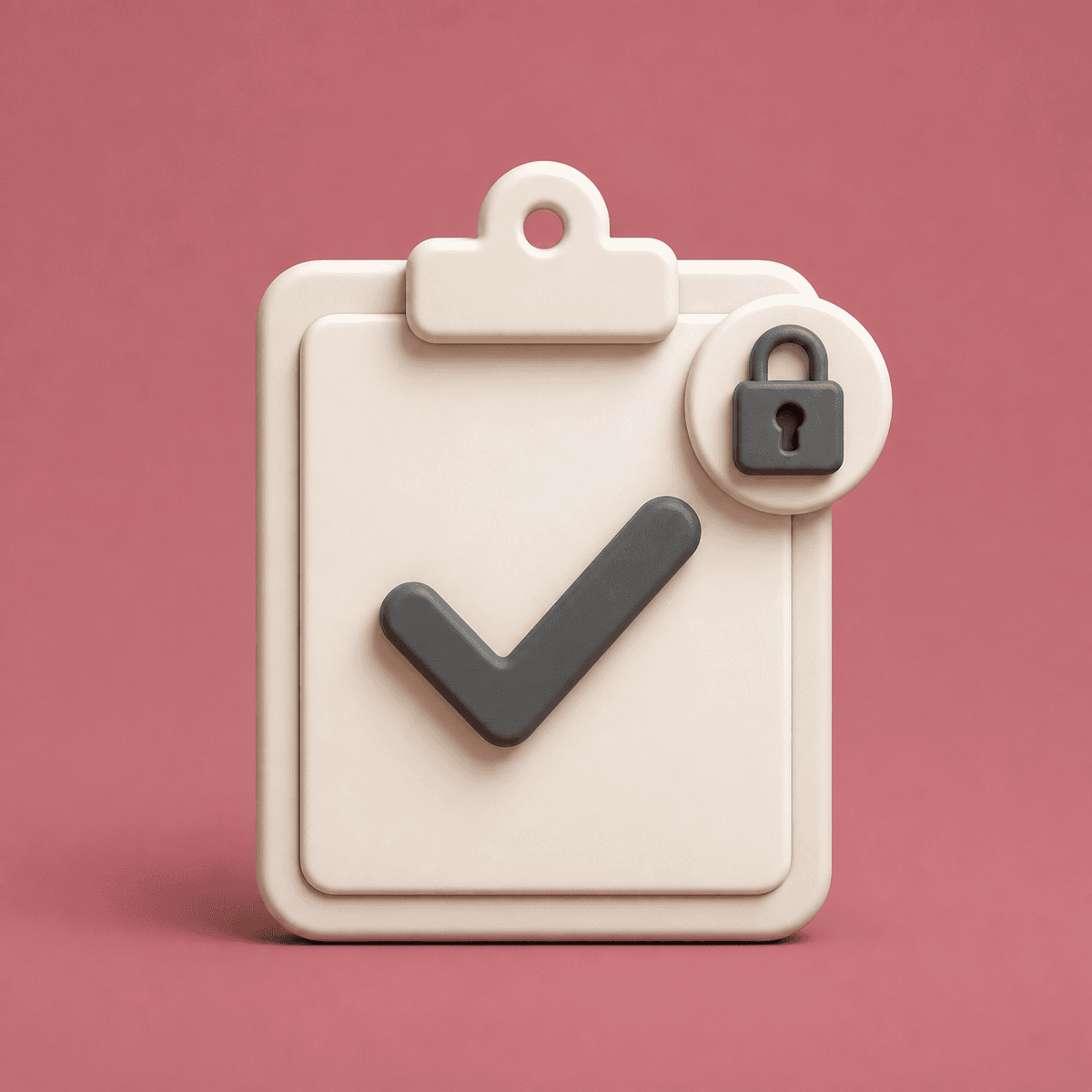 Pango Neuro blog thumbnail showing a 3D check-mark clipboard and lock token that visualize the approval structure behind AI ad operations
