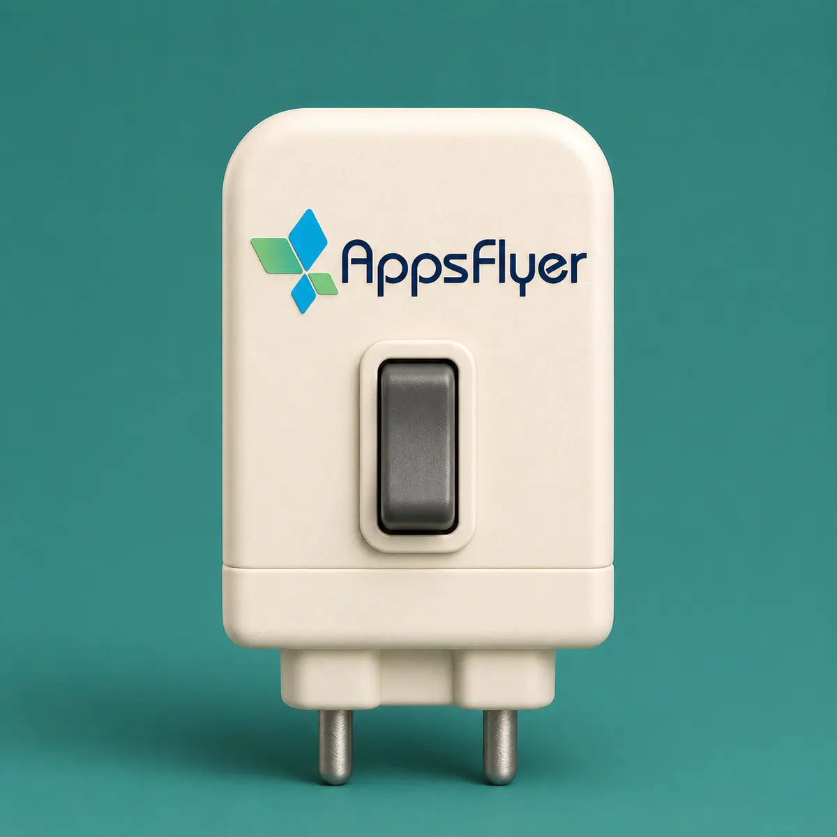 AppsFlyer 로고가 들어간 3D 어댑터로 AppsFlyer 연동을 표현한 Neuro 블로그 썸네일