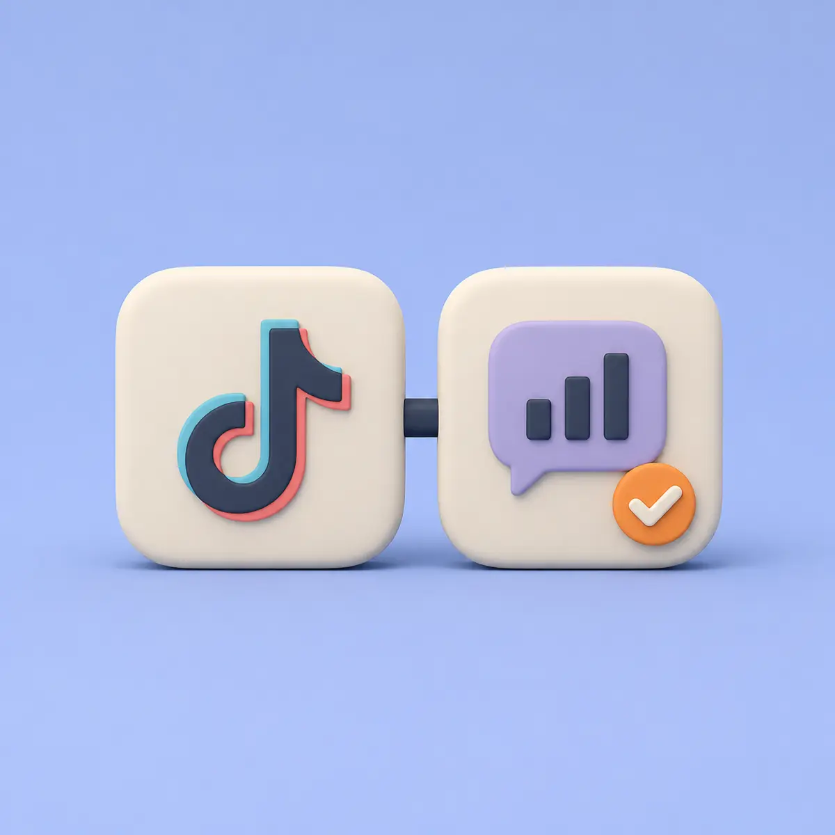 3D illustration connecting a short-form ad, performance dashboard, AI analysis, and approved execution